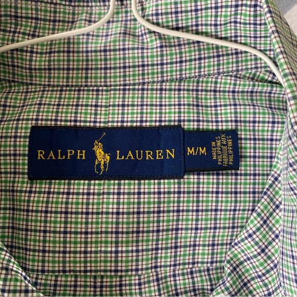 Ralph Lauren M button down green purple stripped - Picture 4 of 4